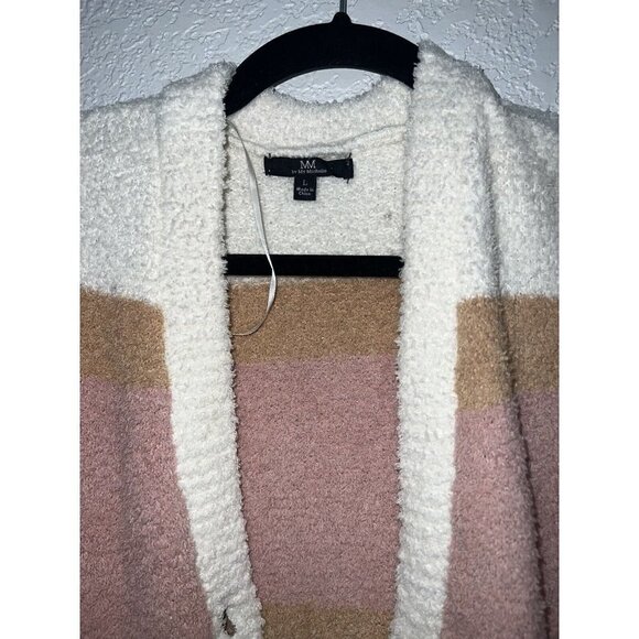 Mm by Michelle Cardigan sweater Women Large Knit Multicolor Long Sleeve Soft D1 - Picture 3 of 4